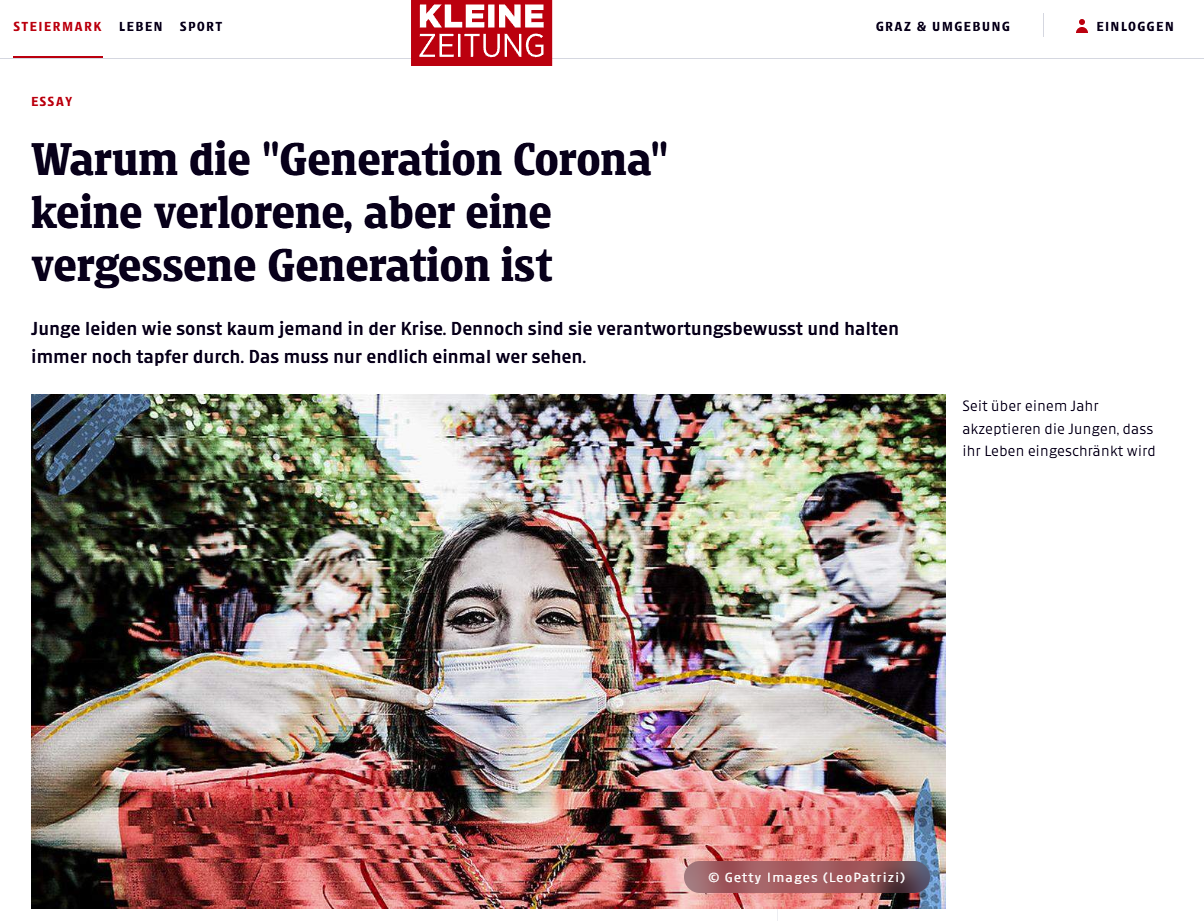 Essay: Warum die "Generation Corona" keine verlorene, aber eine vergessene Generation ist