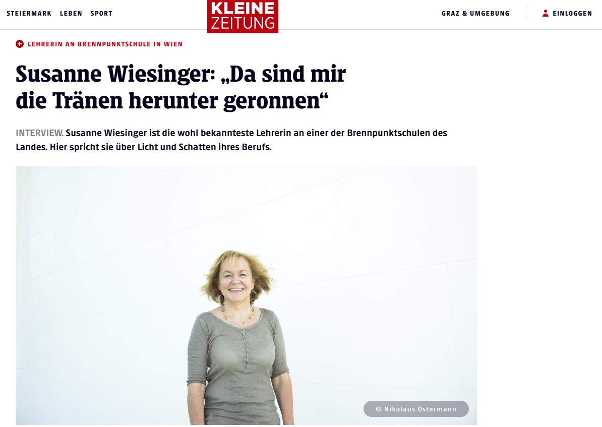 Susanne Wiesinger: „Da sind mir die Tränen herunter geronnen“